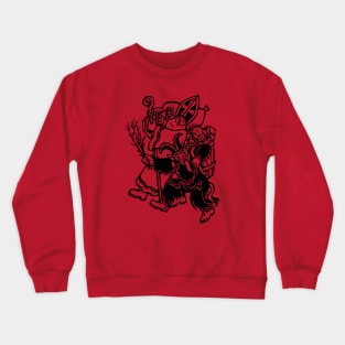 Krampus and Santa Crewneck Sweatshirt